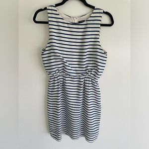J Crew Women’s Blue and White striped dress size 4